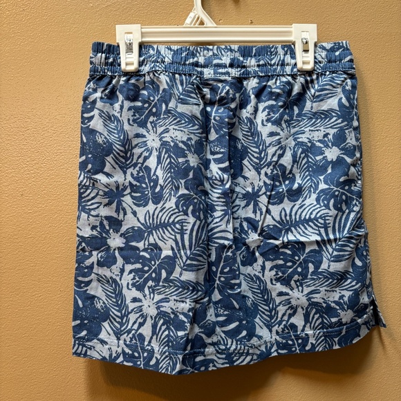 Girls Hurley Tan Elastic Waist Stamped Chambray Drawstring Skirt Size M NWT - Picture 2 of 9